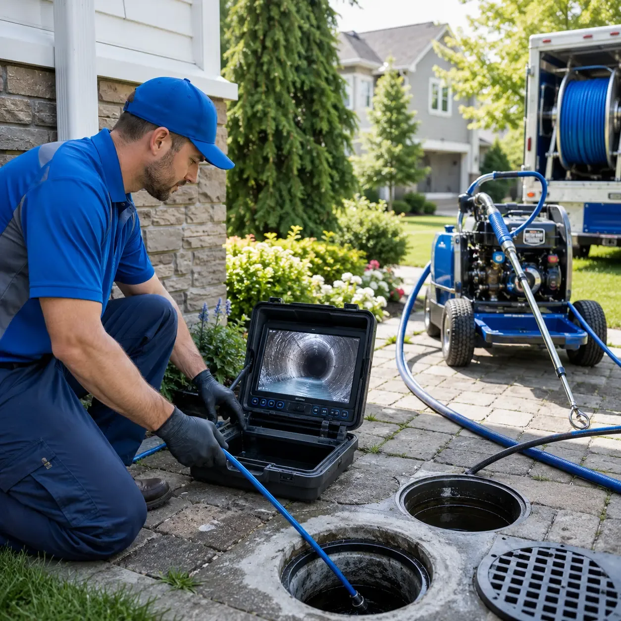 Outdoor drain cleaning professionals serving Danforth, ME